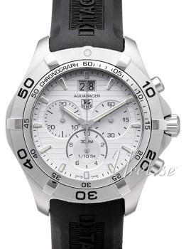 TAG Heuer Aquaracer Silver, Guilloche Dial Rubber Strap TAG Heuer Aquaracer Silver, Guilloche Dial Rubber Strap