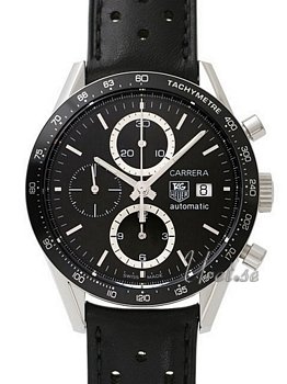 TAG Heuer Carrera Chronograph Black Dial Black Leather TAG Heuer Carrera Chronograph Black Dial Black Leather