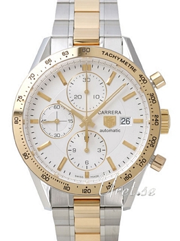 TAG Heuer Carrera Chronograph Silver Dial Two Tone Bracelet TAG Heuer Carrera Chronograph Silver Dial Two Tone Bracelet