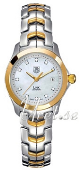 TAG Heuer Link White MOP Dial Two Tone Bracelet Diamond Index