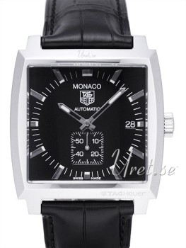 TAG Heuer Monaco Automatic Black Dial Black Leather TAG Heuer Monaco Automatic Black Dial Black Leather