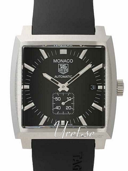 TAG Heuer Monaco Automatic Black Dial Black Rubber