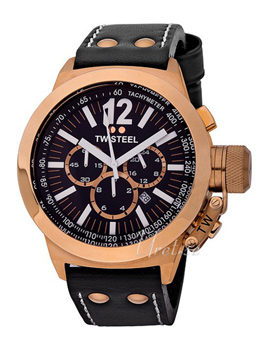 TW Steel Ceo Canteen Black Dial Leather Strap TW Steel Ceo Canteen Black Dial Leather Strap