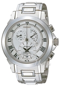 Seiko Premier Chronograph White Dial