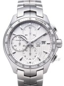 TAG Heuer Link Calibre 16 Automatic Chronograph Silver/Stål Ø43 TAG Heuer Link Calibre 16 Automatic Chronograph Silver/Stål Ø43