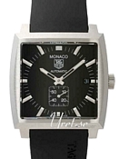 TAG Heuer Monaco Automatic Black Dial Black Rubber TAG Heuer Monaco Automatic Black Dial Black Rubber
