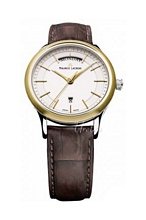 Maurice Lacroix Les Classiques Jours Date Silverfärgad/Läder Ø38 Maurice Lacroix Les Classiques Jours Date Silverfärgad/Läder Ø38