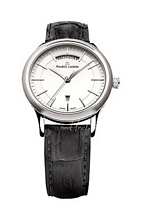 Maurice Lacroix Les Classiques Jours Date Silverfärgad/Läder Ø38 Maurice Lacroix Les Classiques Jours Date Silverfärgad/Läder Ø38