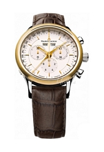 Maurice Lacroix Les Classiques Chronographe Vit/Läder Ø40 mm Maurice Lacroix Les Classiques Chronographe Vit/Läder Ø40 mm