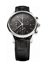 Maurice Lacroix Les Classiques Chronographe Svart/Läder Ø41 mm Maurice Lacroix Les Classiques Chronographe Svart/Läder Ø41 mm