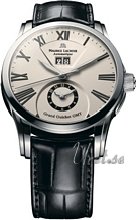 Maurice Lacroix Pontos Grand Guichet GMT Silver Dial Leather
