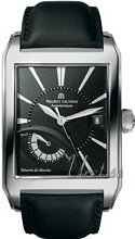 Maurice Lacroix Pontos Rectangle Power Reserve Black Dial Leathe