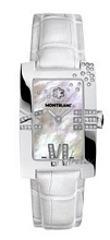 Mont Blanc Profile Lady Elegance Diamonds Steel MOP Dial