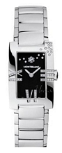 Mont Blanc Profile Lady Elegance Diamonds Steel Black Dial