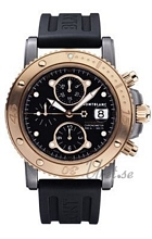 Mont Blanc Sport Automatic Chronograph Rose Gold/Steel Black Dia