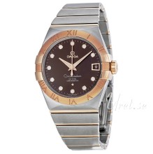 Omega Constellation Brown Dial Rose Gold/Steel Bracelet