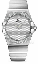 Omega Constellation Brown Dial White Gold Bracelet