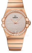 Omega Constellation Brown Dial Rose Gold Bracelet