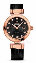 Omega Ladymatic Black Dial Croco Strap Omega Ladymatic Black Dial Croco Strap