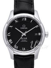 Omega De Ville Black Dial Croco Strap