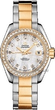 Omega Seamaster Aqua Terra Yellow Gold/Steel MOP, White Dial