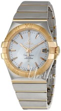 Omega Constellation Rose Gold Steel Silver Dial Bracelet
