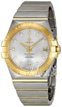 Omega Constellation Yellow Gold Steel Silver Dial Bracelet