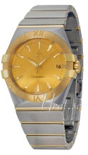 Omega Constellation Yellow Gold Steel Silver Dial Bracelet