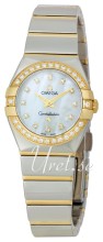 Omega Constellation Polished 24 mm Yellow Gold Steel MOP Dial