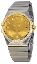 Omega Constellation Yellow Gold Steel Champagne Dial Bracelet