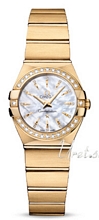 Omega Constellation Brushed 24 mm Yellow Gold MOP Dial