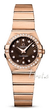 Omega Constellation Brushed 24 mm Rose Gold Brown Dial