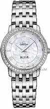 Omega De Ville Ladies Steel MOP White Dial