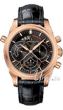 Omega De Ville Rattrapante Rose Gold Black Dial