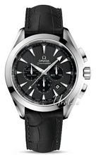 Omega Seamaster Aqua Terra Chronograph Steel Grey Dial Leather S