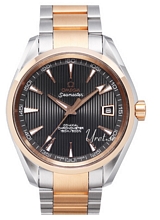 Omega Seamaster Aqua Terra Rose Gold/Steel Teak Dial