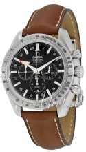 Omega Speedmaster Broad Arrow GMT Black Dial Leather Omega Speedmaster Broad Arrow GMT Black Dial Leather