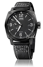 Oris Aviation BC4 Small Second Date Svart/L�der �42.7 mm