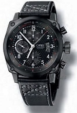 Oris Aviation BC4 Flight Timer Steel, PVD Black Dial