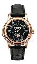 Patek Philippe Grand Complications Black Dial Croco Strap