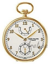 Patek Philippe Pocket Watch Silver Dial Yellow Gold