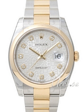 Rolex Datejust Silver Dial Yellow Gold / Steel Oyster Bracelet D