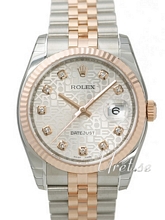 Rolex Datejust Silver Dial Rose Gold / Steel Jubilee Bracelet Di