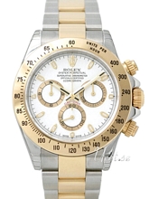Rolex Daytona White Dial Yellow Gold/Steel Oysterlock Bracelet