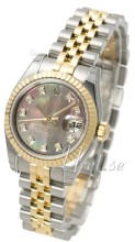 Rolex Lady Datejust Black MOP Diamond Dial Jubilee Bracelet