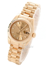 Rolex Lady Datejust Champagne Dial President Bracelet
