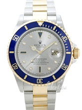 Rolex Submariner Date Silver Diamond Dial Oyster Bracelet
