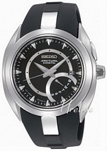 Seiko Arctura Black Dial Rubber Strap Power Reserve