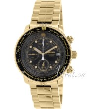 Seiko Chronograph Black Dial Gold Tone Bracelet Seiko Chronograph Black Dial Gold Tone Bracelet