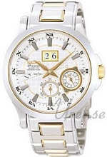 Seiko Premier White Dial Two Tone Bracelet
